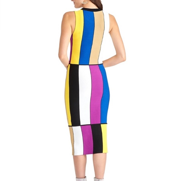 Rachel Roy Julie Colorblock Bodycon Midi Dress - Picture 2 of 10